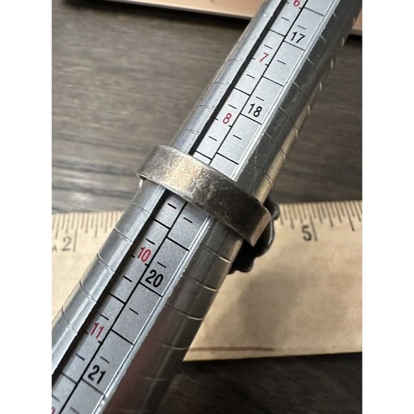 VINTAGE NATIVE AMERICAN RUNNING BEAR TURQUOISE & CORAL SIGNED RING SZ 9 - Picture 4 of 7